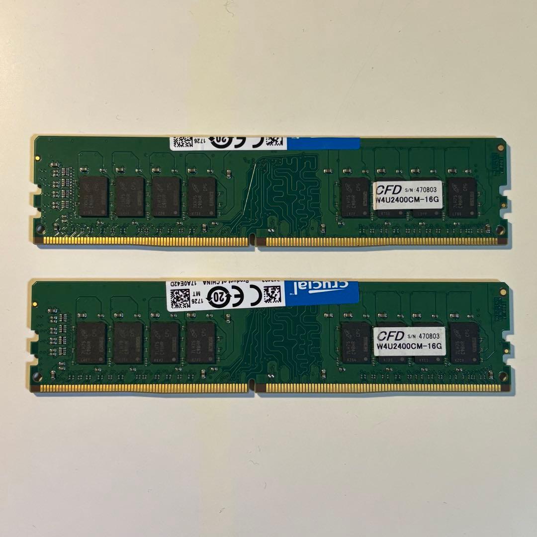 メモリー Crucial 32GB DDR4 2400 16x2