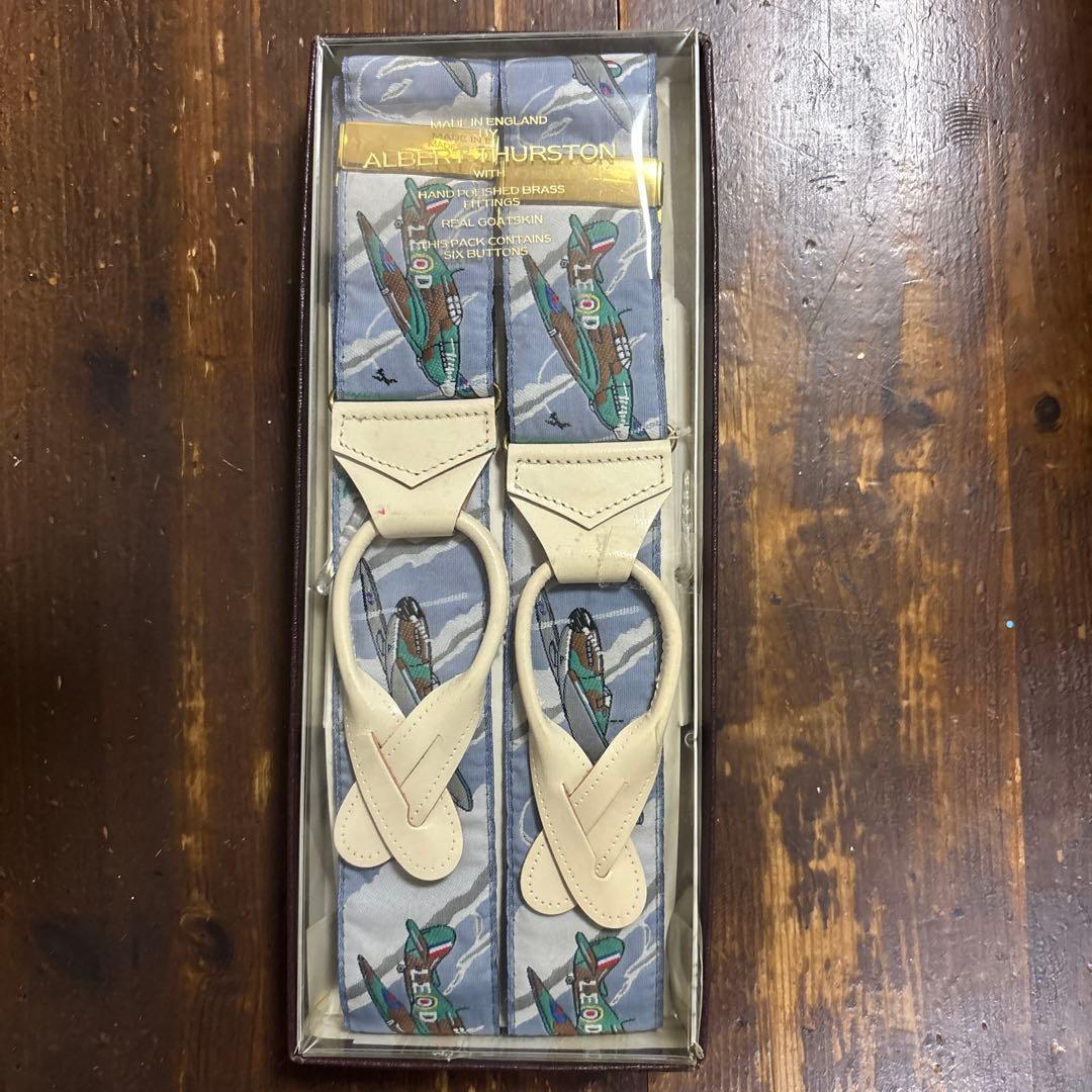  THURSTON 飛行機柄 サスペンダー