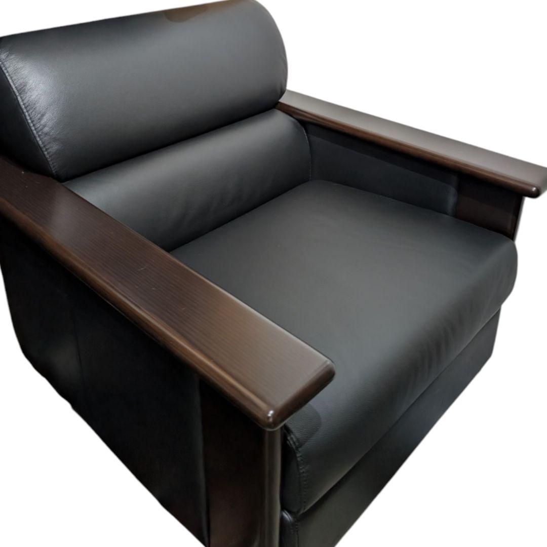 本革 ソファ アームチェア ラウンジチェア ロビーチェア