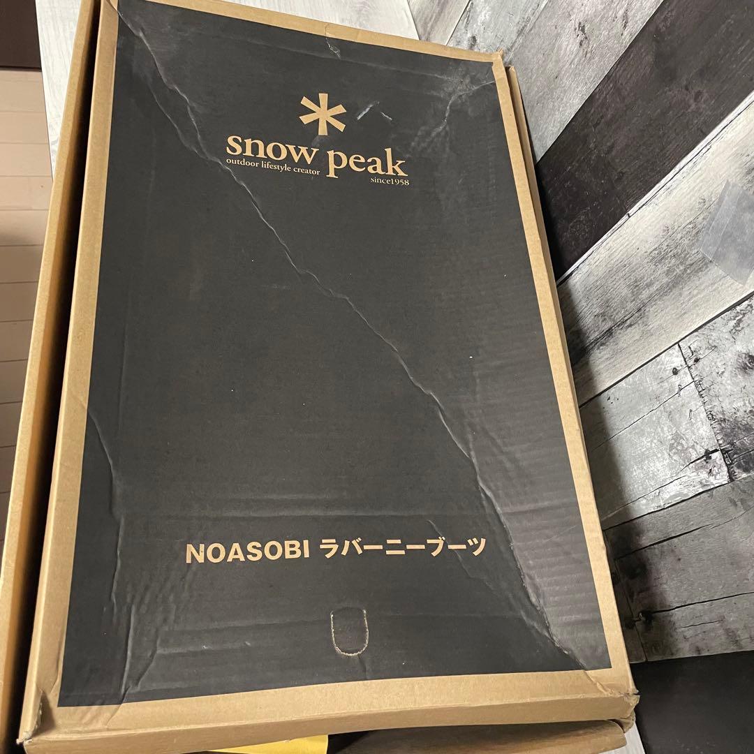 外箱付 スノーピーク NOASOBI ラバーニーブーツ レインブーツ LL 長靴