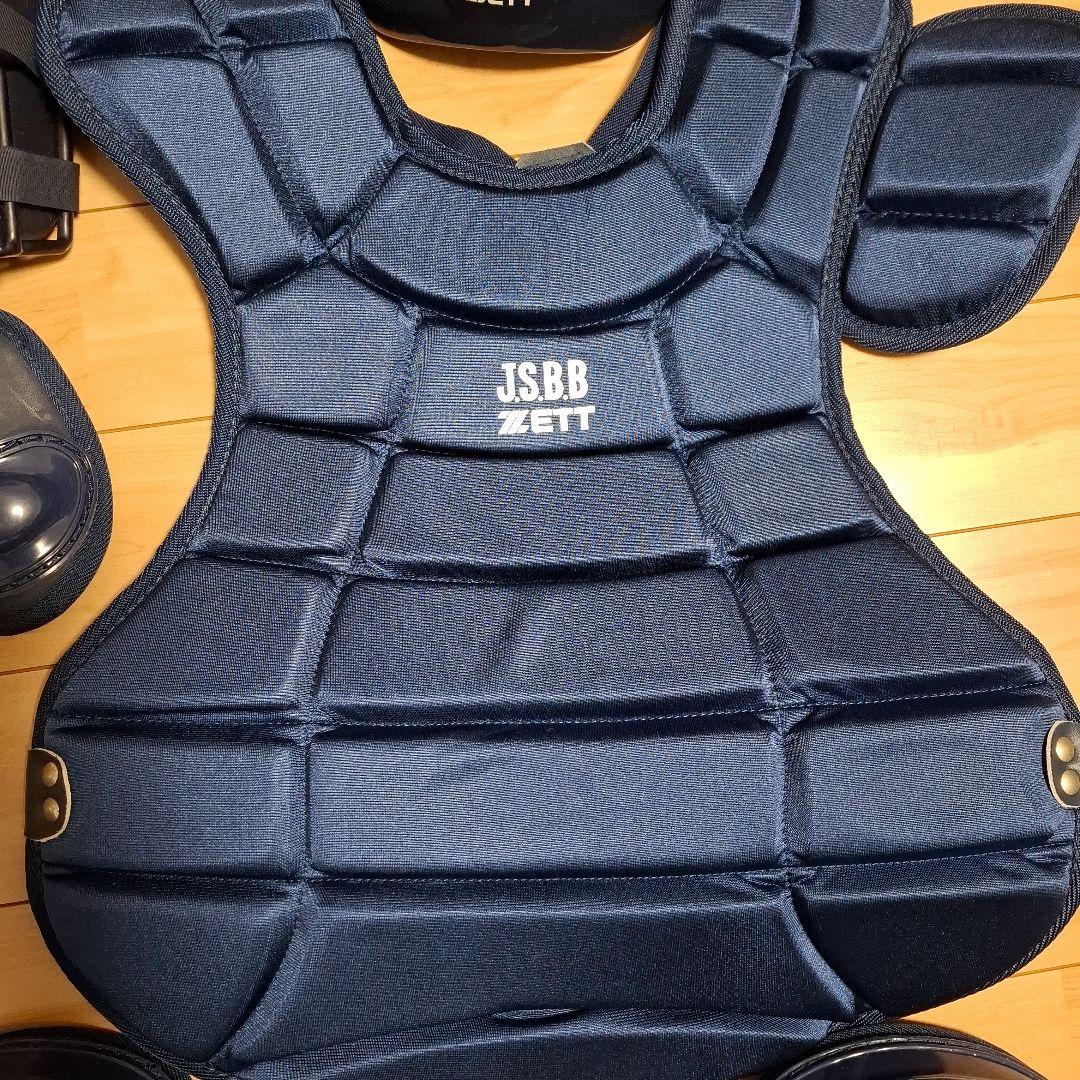 ZETT JSBB キャッチャー防具フルセット　ニークッション付き(一般軟式)