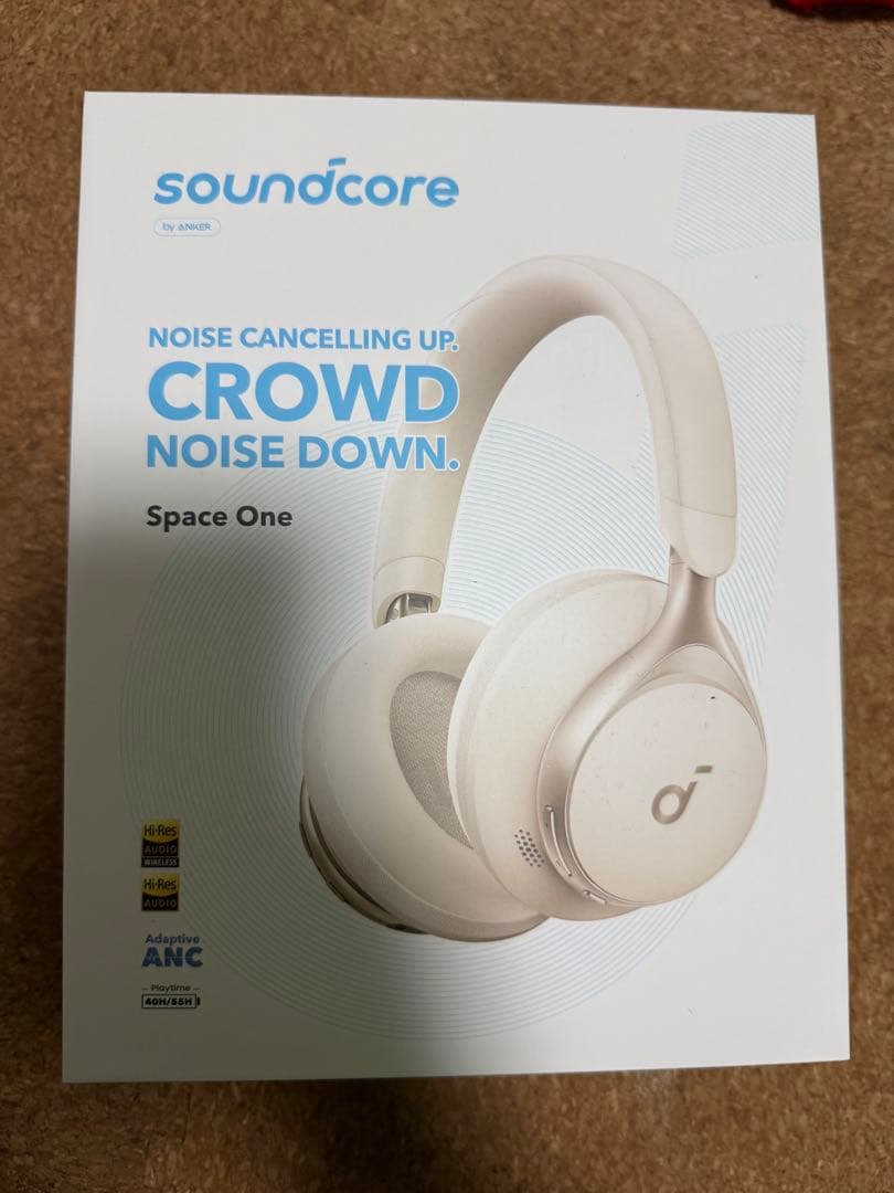 未使用です間違えて購入Soundcore Space One ヘッドホン