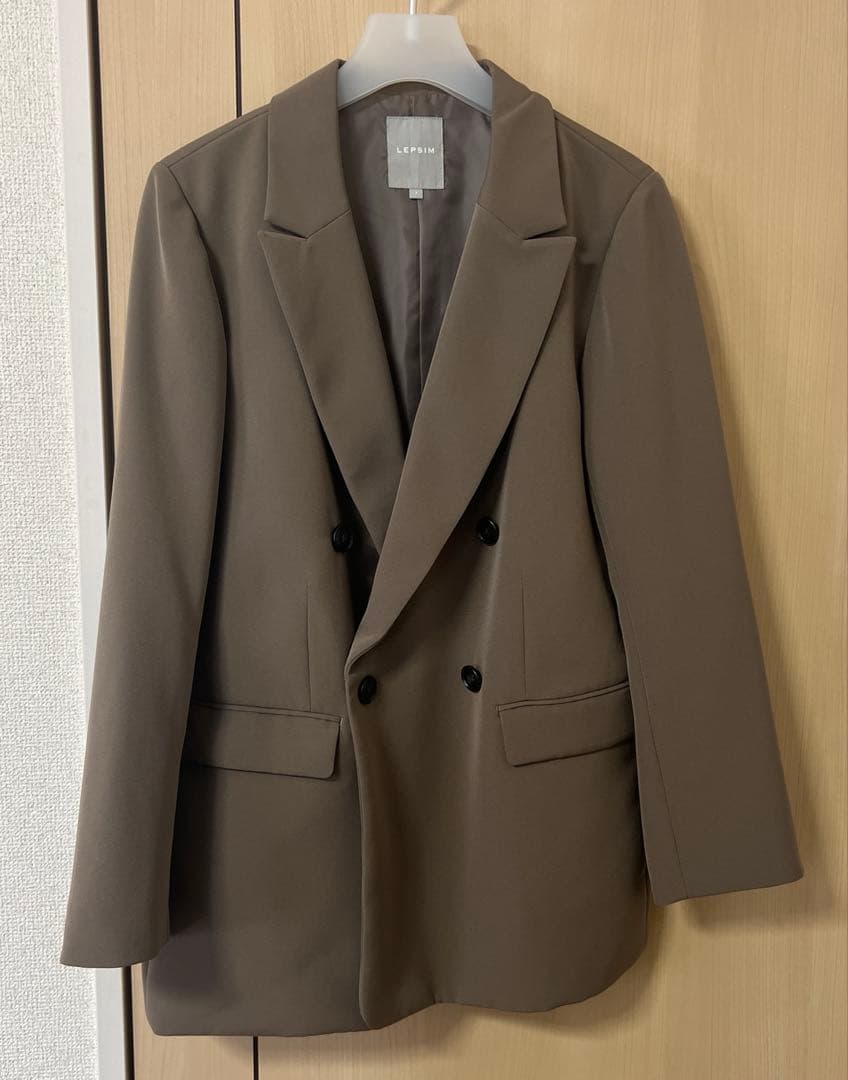 LEPSIM Wクロスストレッチダブルジャケット/ワイドパンツ