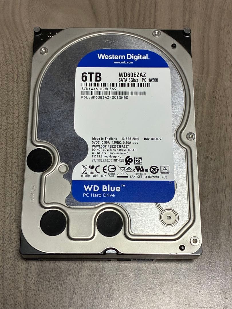 WD Blue HDD WD60EZAZ 6TB 内蔵型ハードディスクドライブ