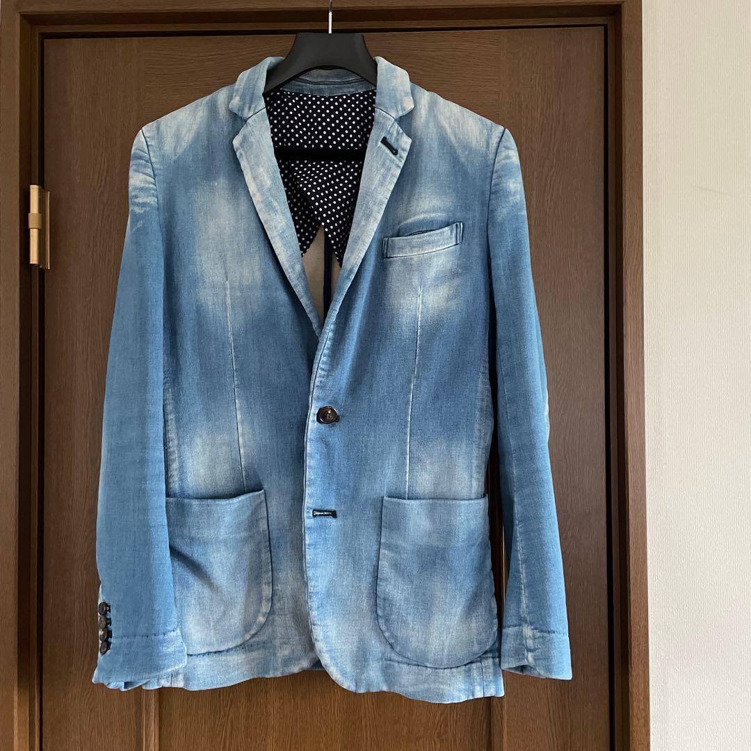 1piu1uguale3　スウェットデニム ジャケット　インディゴ