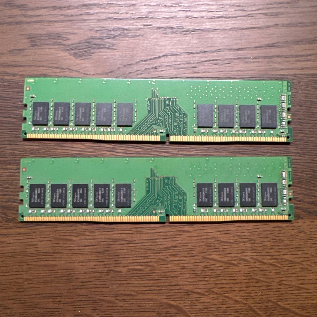 SK Hynix 8GB DDR4 メモリ PC4-2400T×2枚(16G)