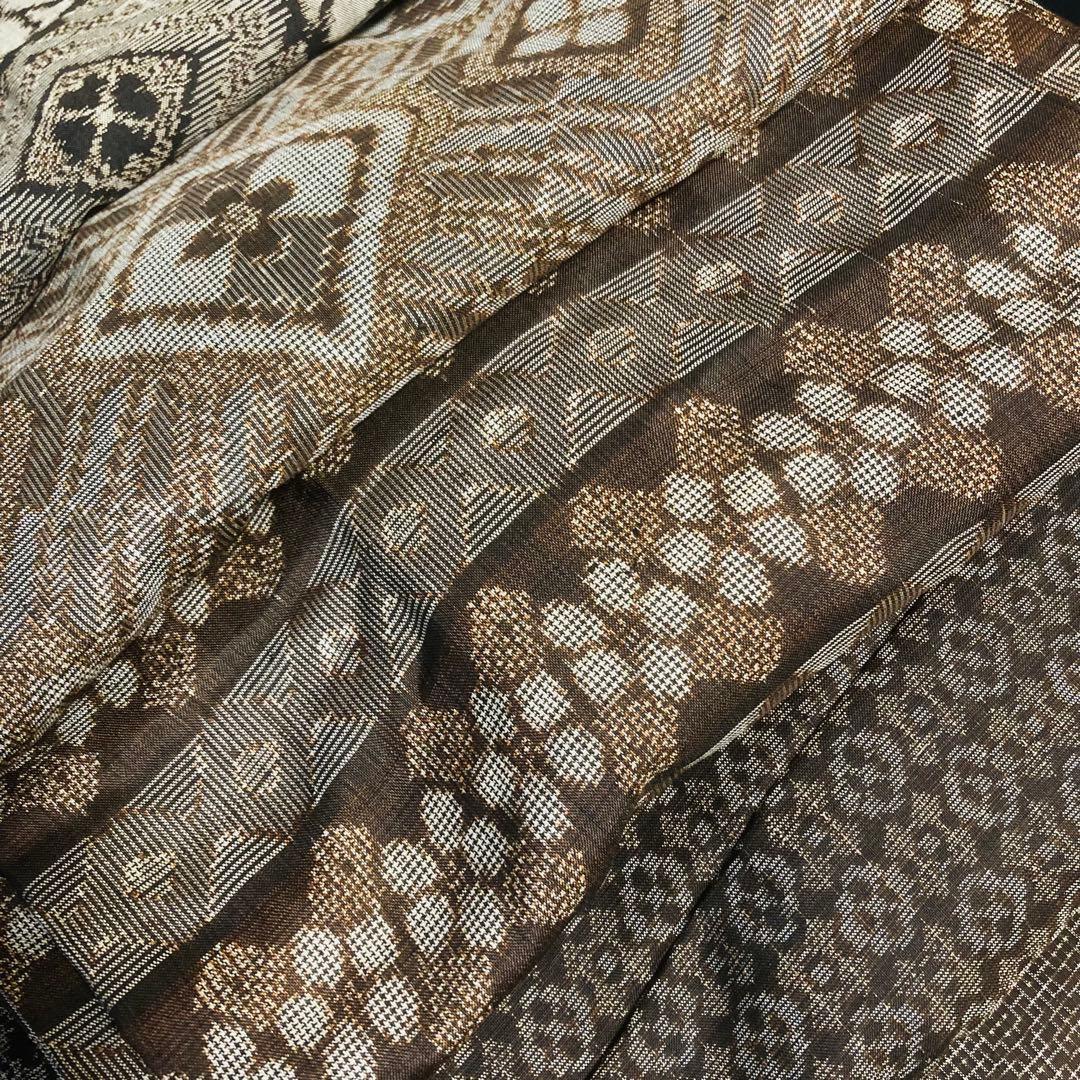 着物と帯オレンジ y235◾️アンティーク時代大島紬羽織13点◾️龍郷本場大島泥大島