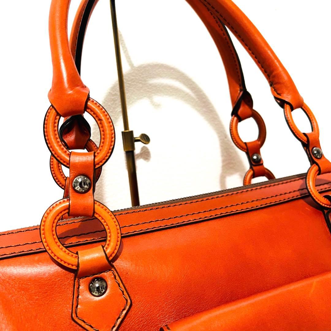 【美品】TOD'S カーフ レザー ハンド トート バッグ ショルダー 大容量