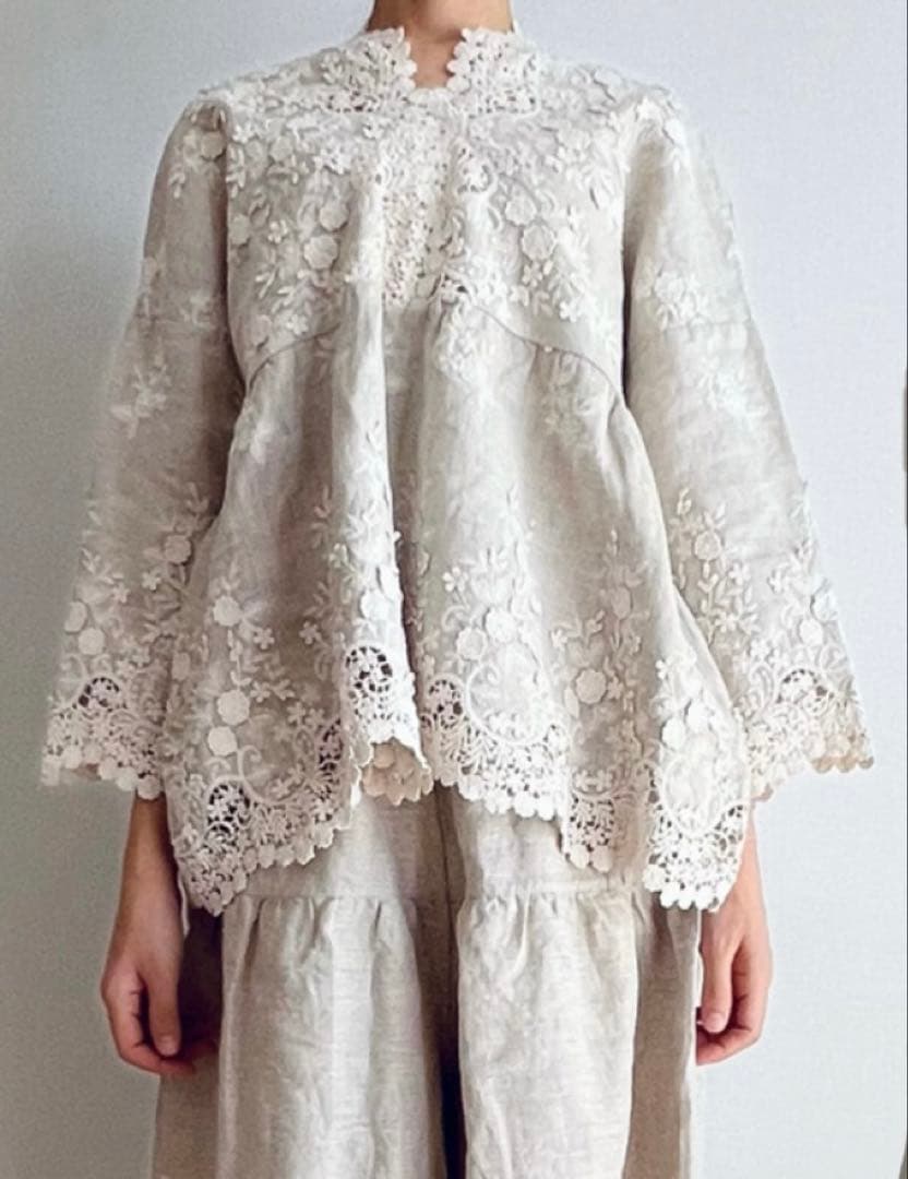 【美品】　ito hari 工房 リネン レース チュニック