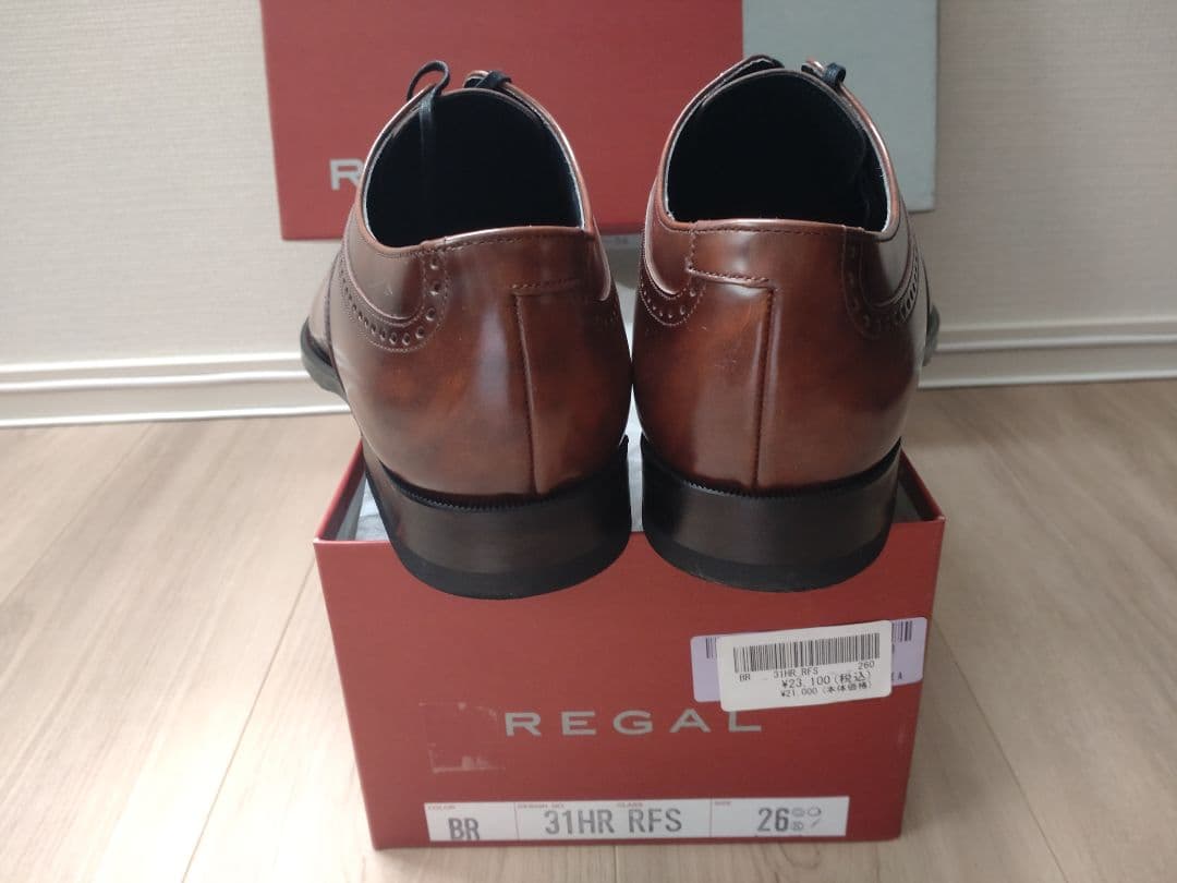 【3日間使用】REGAL ビジネスシューズ　31HR　ブラウン26cm 日本製