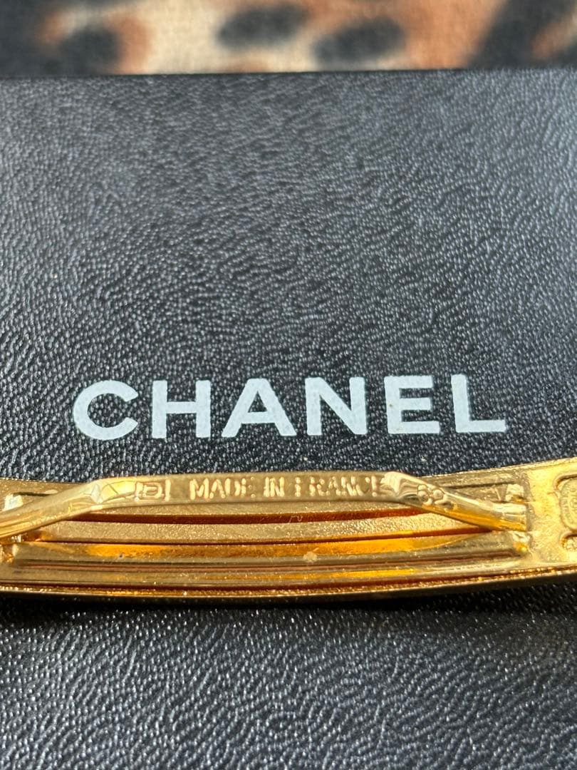 ヴィンテージ　シャネル　バレッタ　97P ゴールド