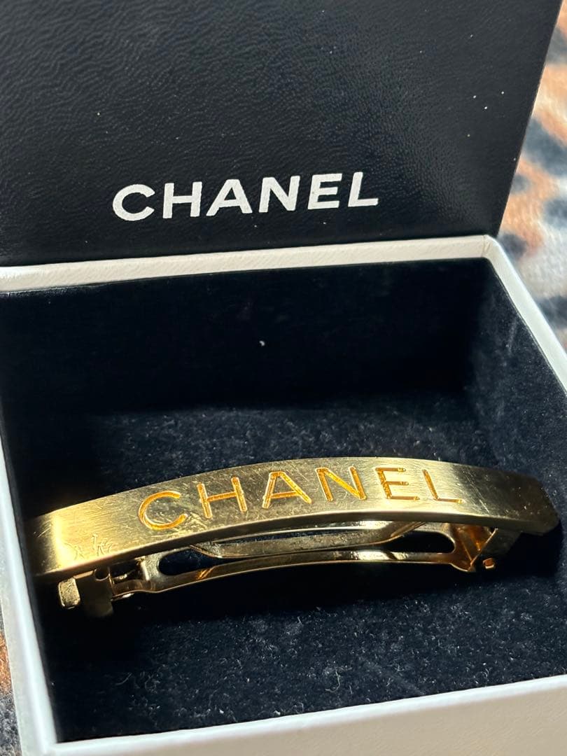 ヴィンテージ　シャネル　バレッタ　97P ゴールド