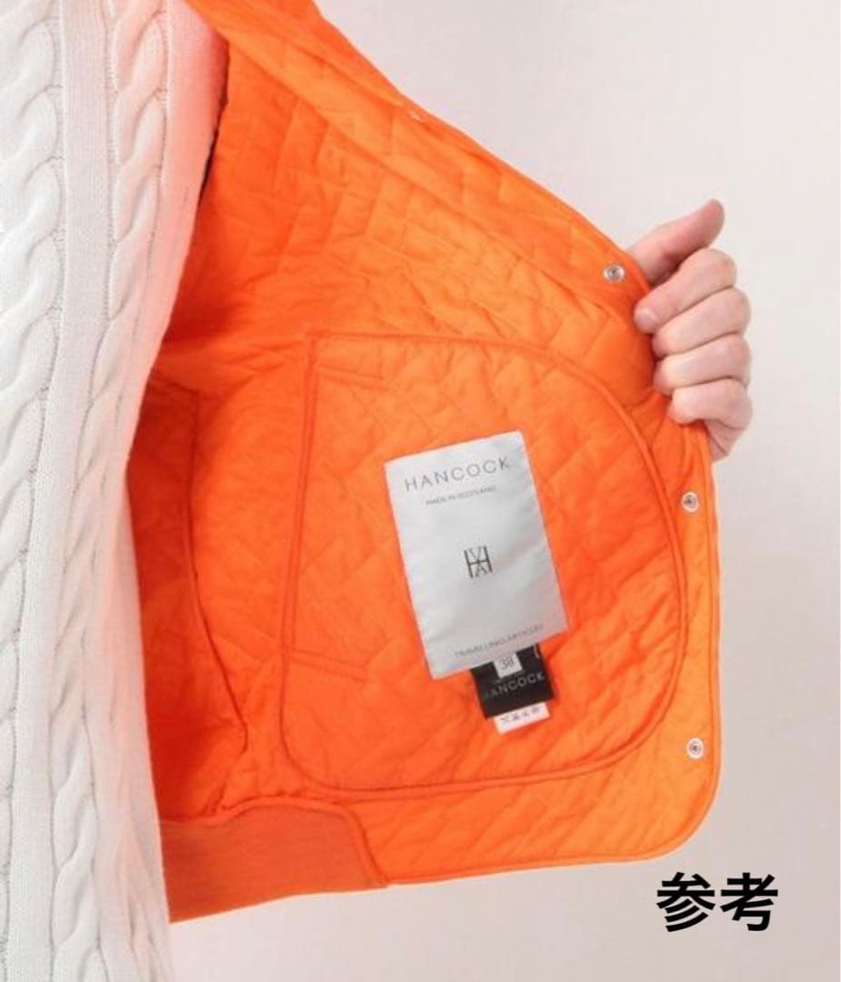 ハンコック　オレンジ　キルティング　ベスト
