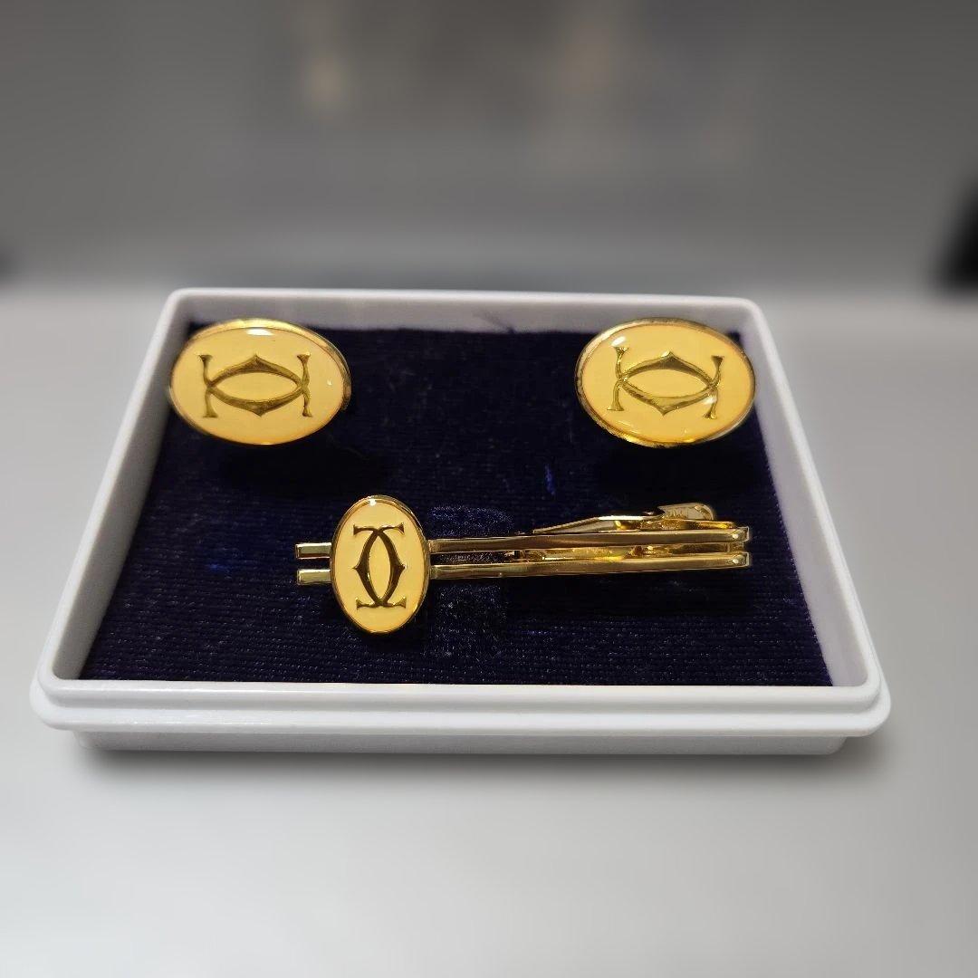 【美品希少】Cartier/カルティエ　ネクタイピン カフスセット