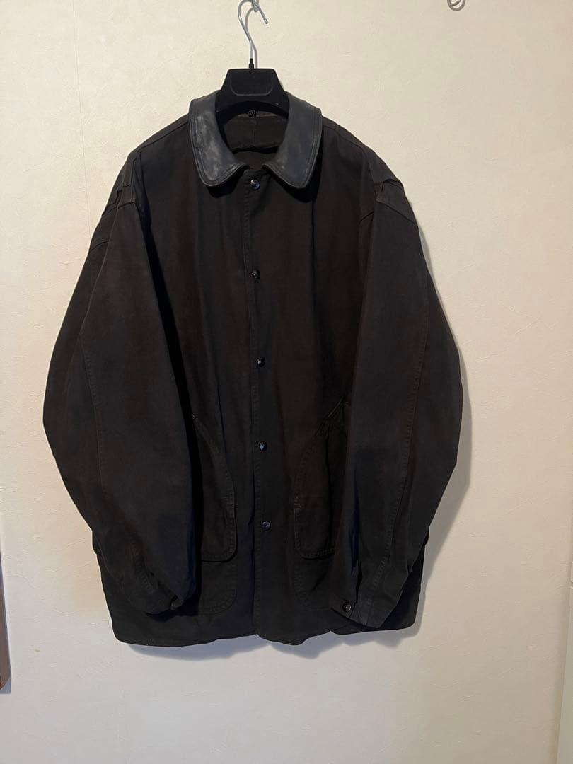 90s woolrich 襟レザーハンティングジャケット