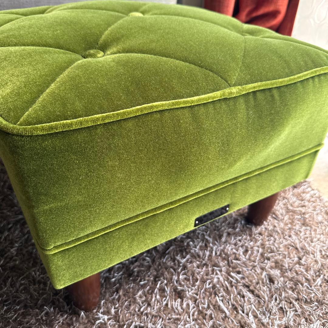 カリモク60 モケットグリーン オットマン