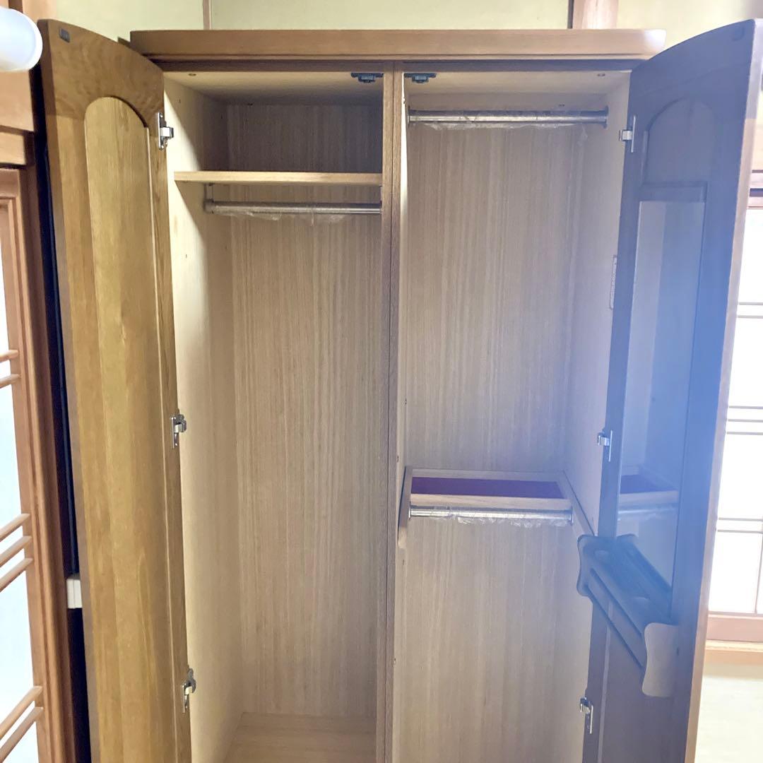 【送料込✨】タンス 箪笥 2ドア クローゼット ムク材 天然木
