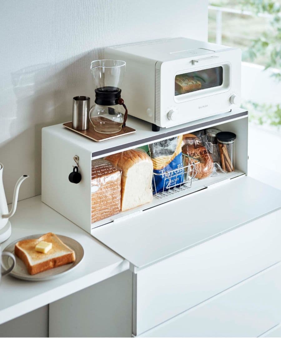 新品未使用　山崎実業タワー tower　ブレッドケース ワイド ホワイト