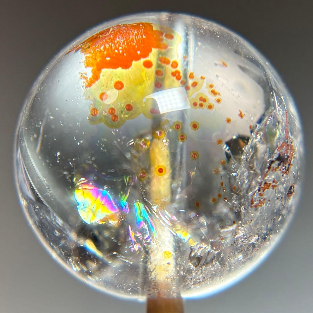 極上　ライモナイト共生パイライト虹入り