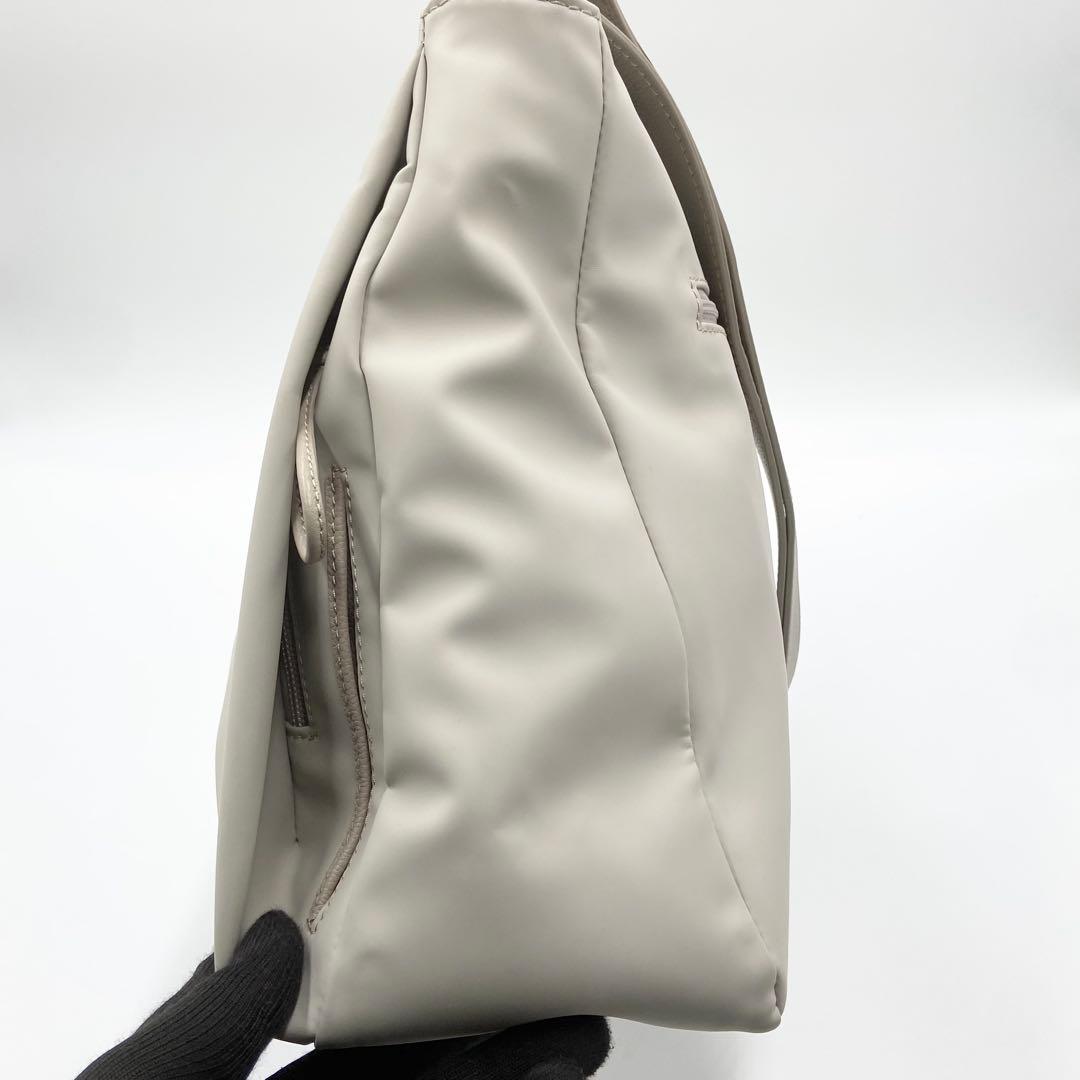 マザーハウス　ブラインドサッカー　2ウェイ　ショルダーバッグ　グレージュ