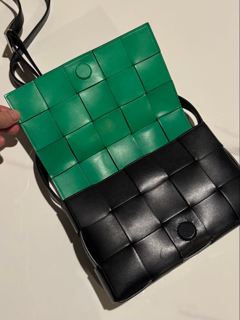 t*r様 ブラック編み込みショルダーバッグ