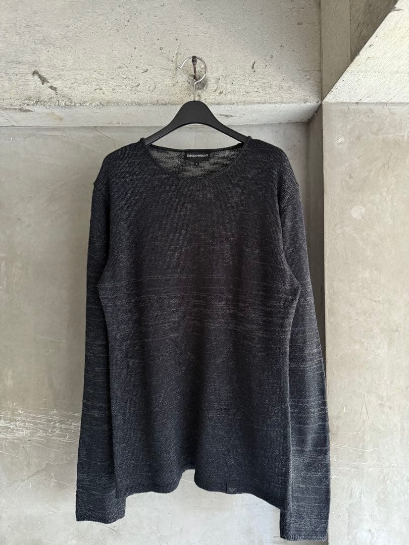トップス EMPORIO ARMANI Black Glitter Knit