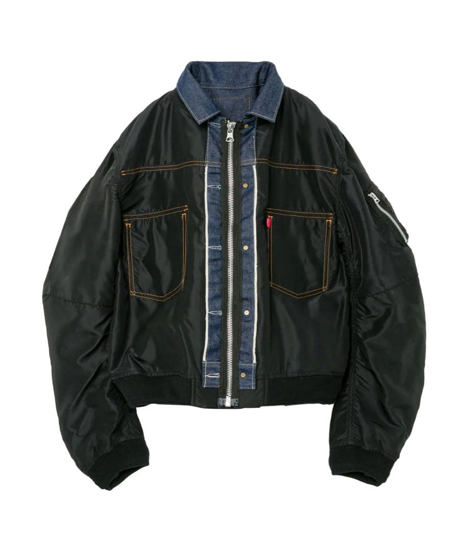 sacai Levi's Denim Nylon Reversible Rタブ