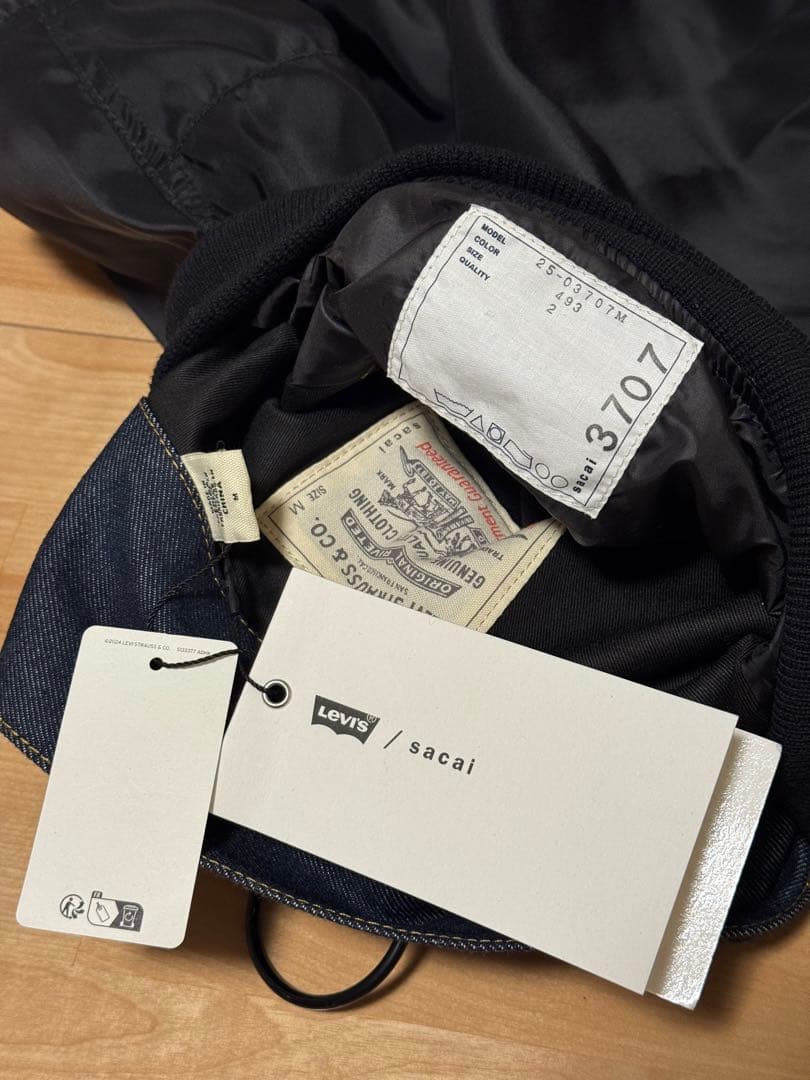 sacai Levi's Denim Nylon Reversible Rタブ