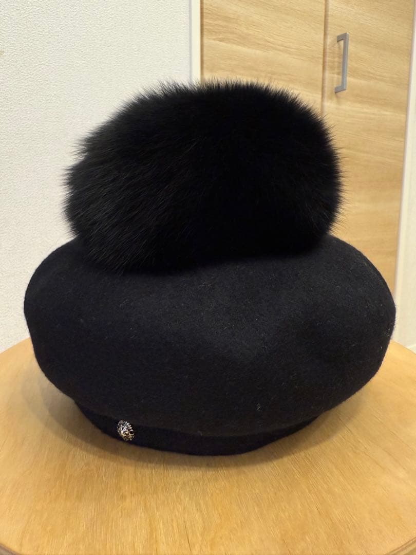 Vaqutaux ファー付きベレー帽 キノコちゃん ヴァクトー