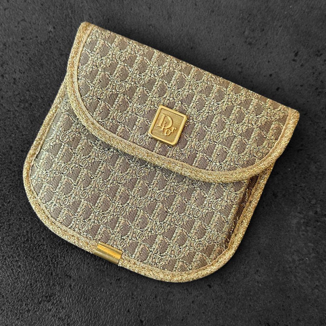 希少✨Christian Dior Trotter Gold Coin Case