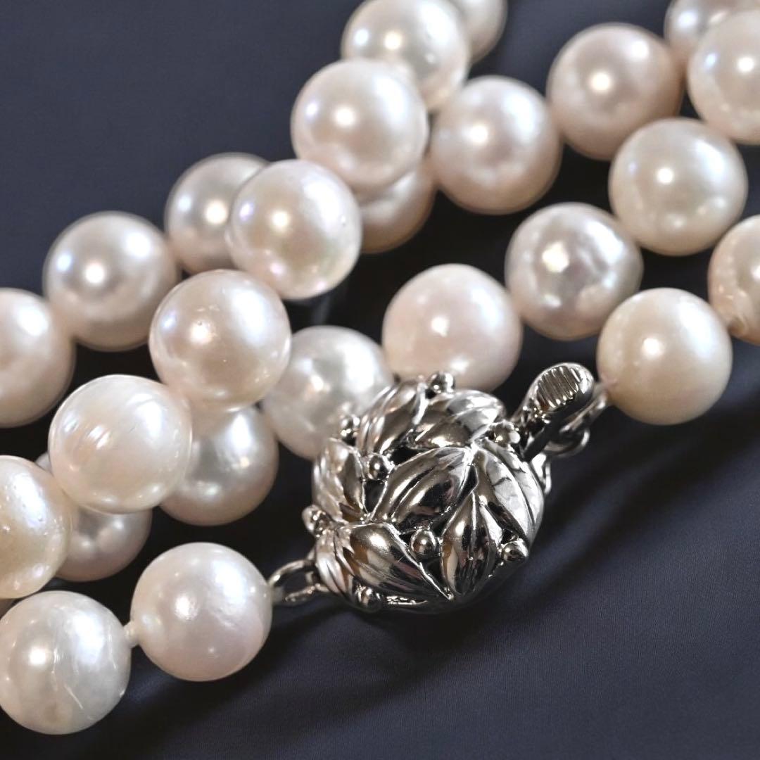 【最高峰】アコヤ　ロング　120cm パール　ネックレス　本真珠　3連