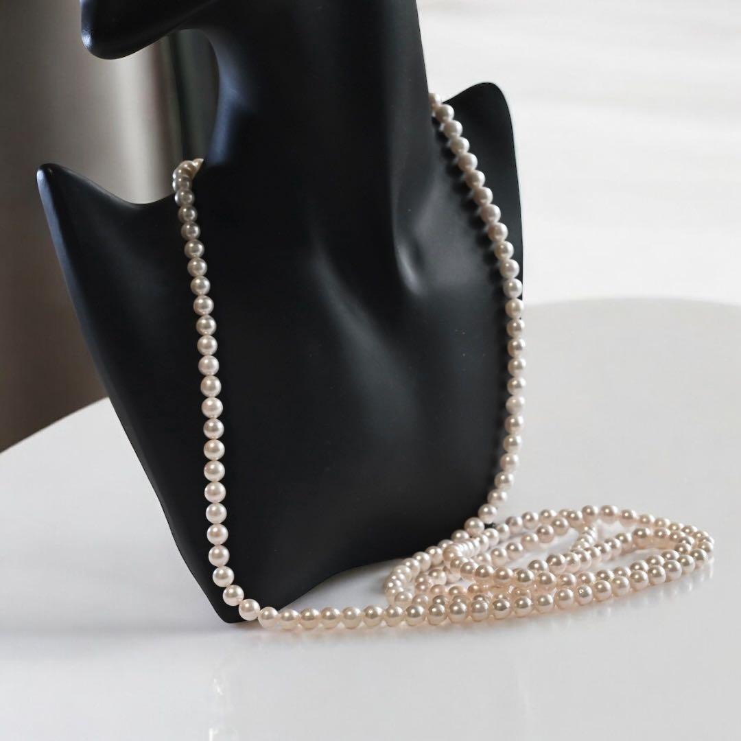 【最高峰】アコヤ　ロング　120cm パール　ネックレス　本真珠　3連