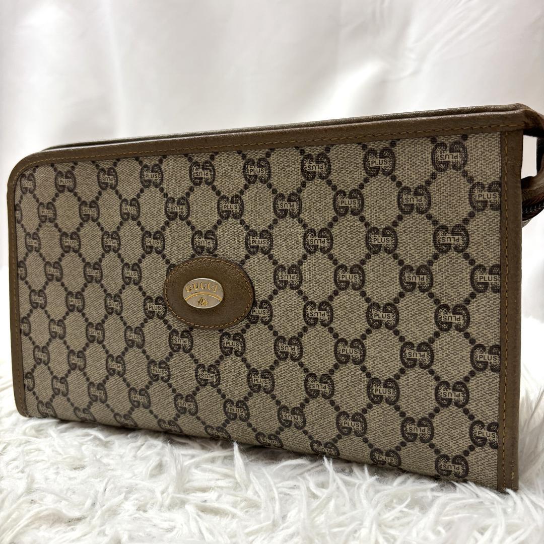 【正規品】GUCCI　Plus　GG柄　クラッチ　セカンドバッグ　金具