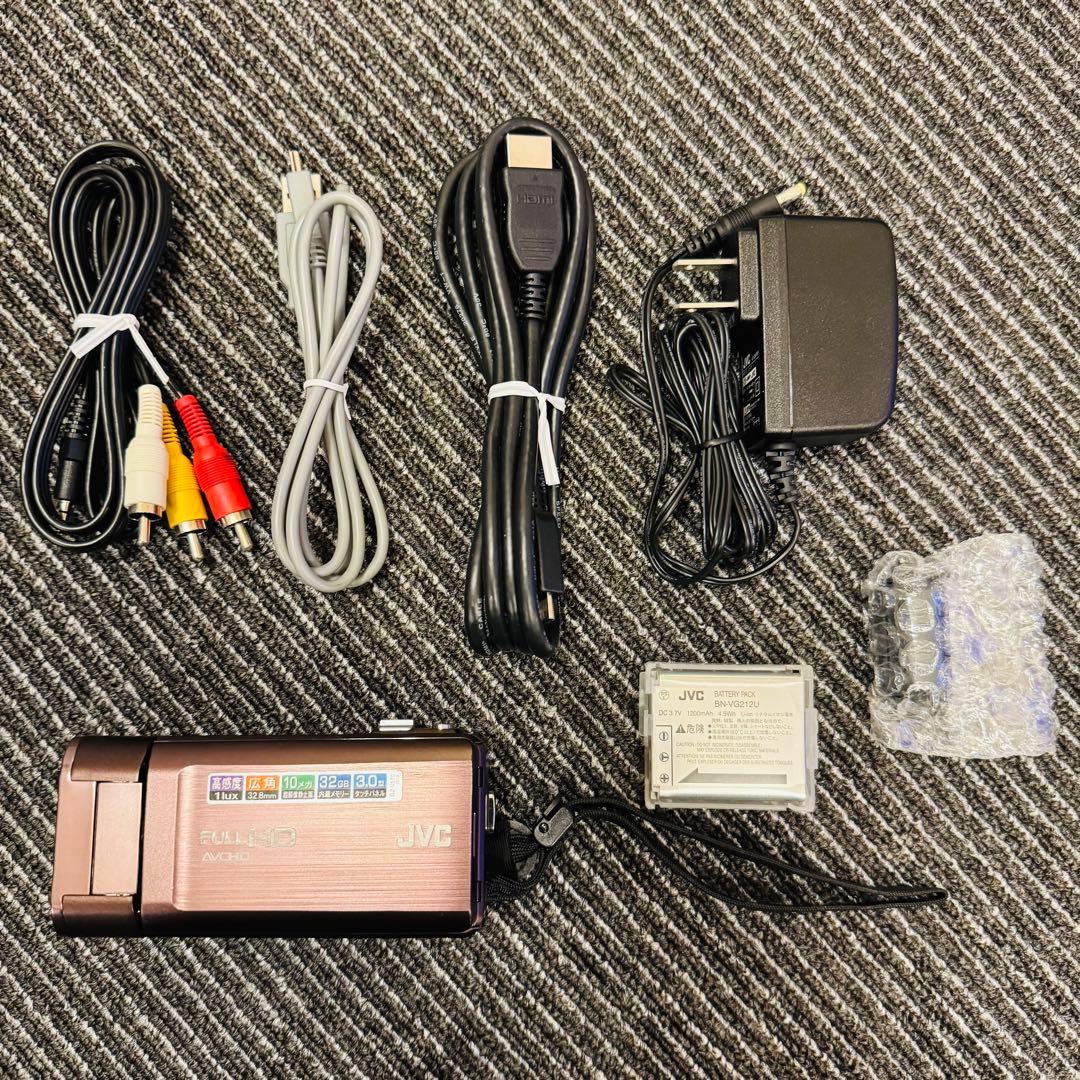 【美品】JVCケンウッド EVERIO フルHD ビデオカメラ アーバンブラウン
