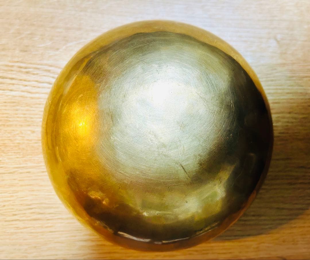 美品 7メタル ゴールド シンギングボウル 18cm（シャキア工房）