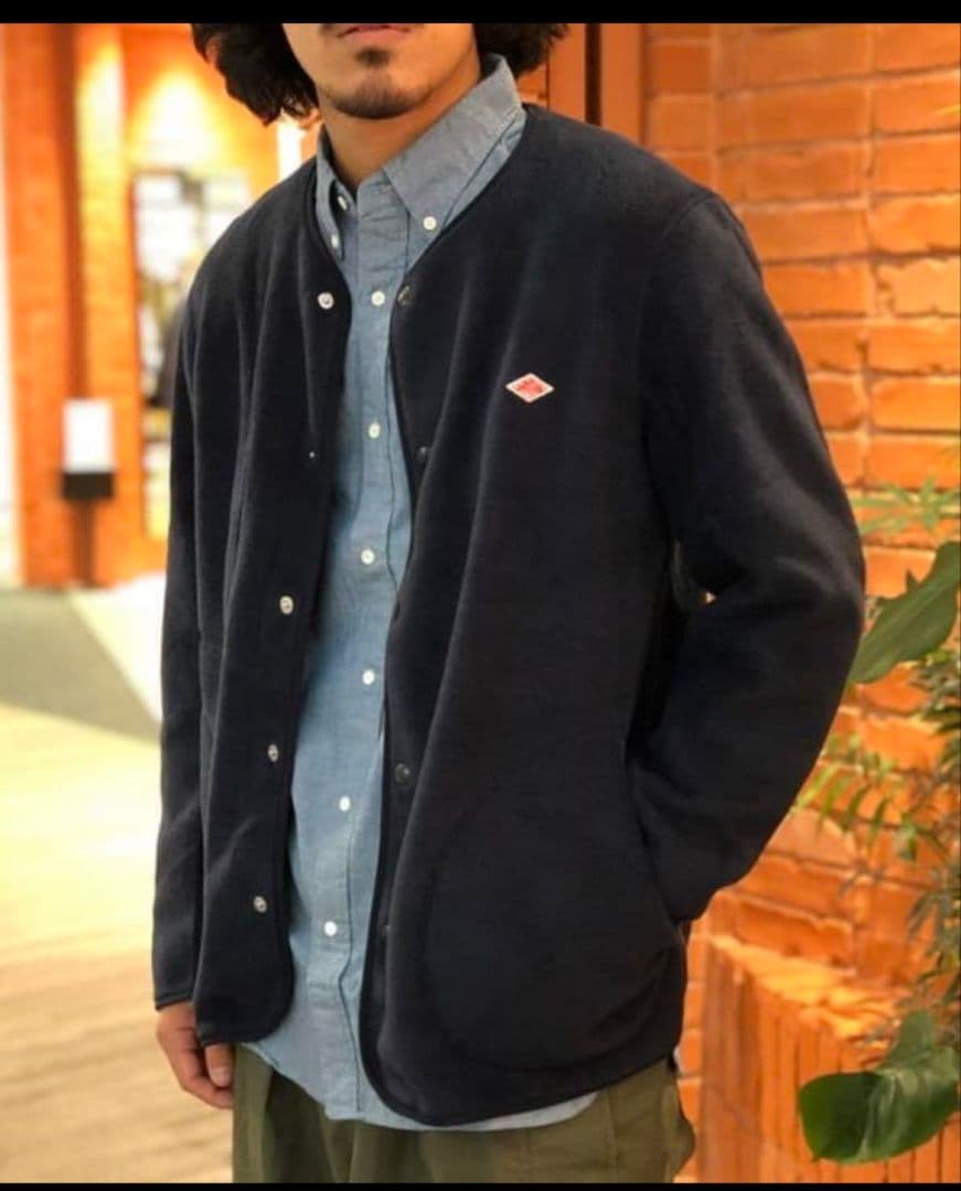 ダントン☆ノーカラーフリースジャケット