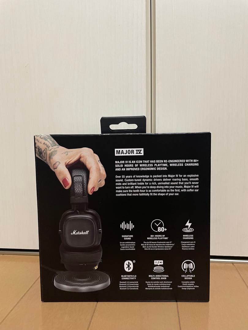 【確実正規品】Marshall Major IV ワイヤレスヘッドフォン