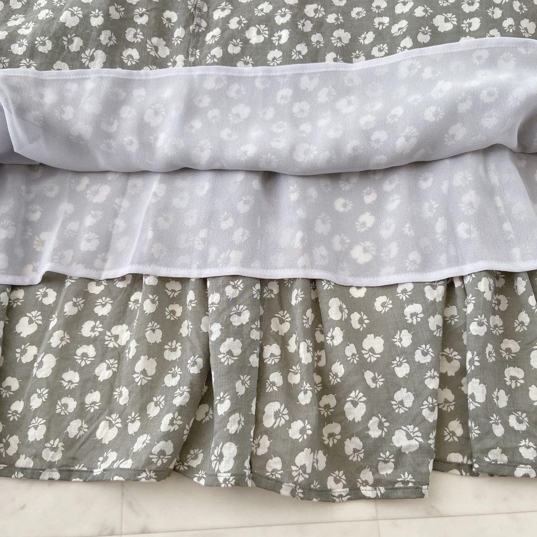 ✨極美品✨ハグオーワークロス&クロス果実プリント　ティアードワンピース雅姫さん