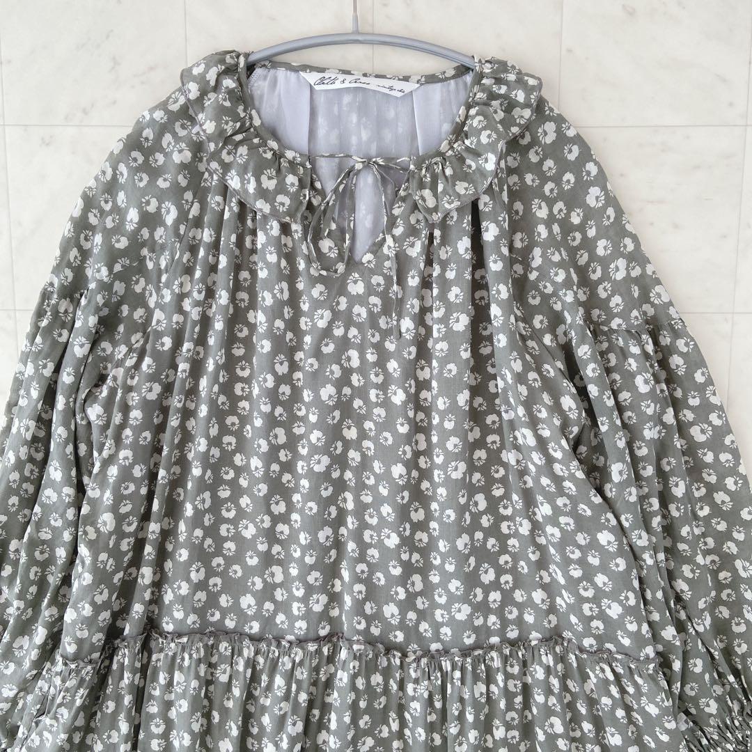 ✨極美品✨ハグオーワークロス&クロス果実プリント　ティアードワンピース雅姫さん