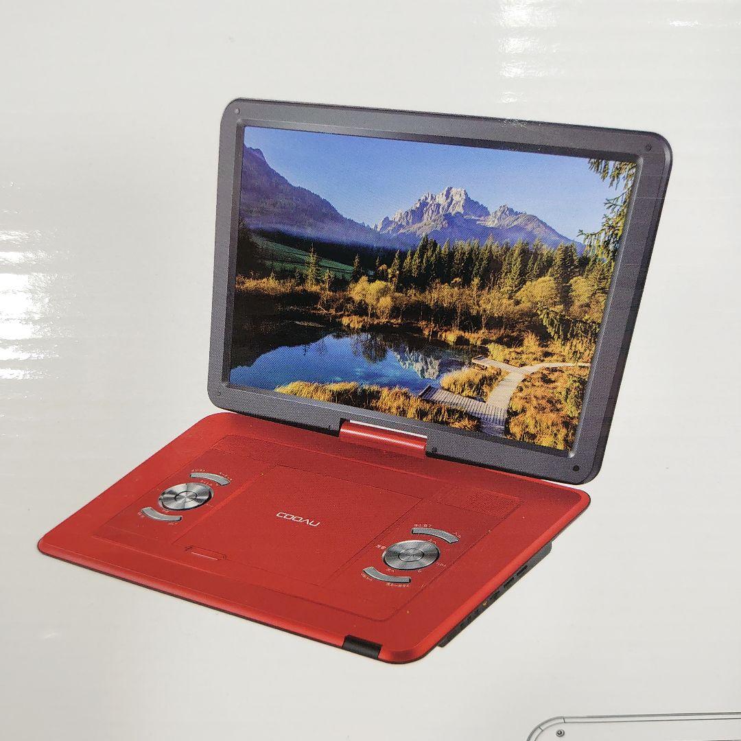 未使用◆COOAU 15.6型 ポータブルDVDプレーヤー 大画面 回転
