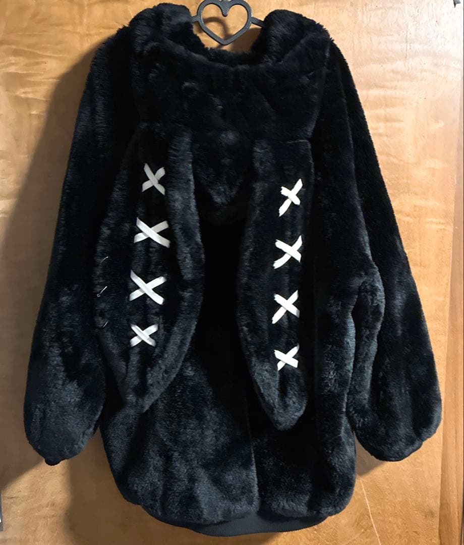 REFLEM レフレム うさ耳BIGファーパーカー 黒