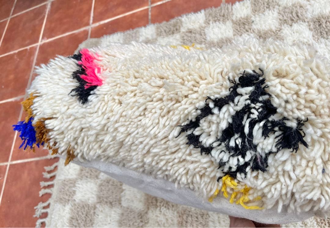 ちびちゃん　モロッコ　プフ　クッション　ラグ　132