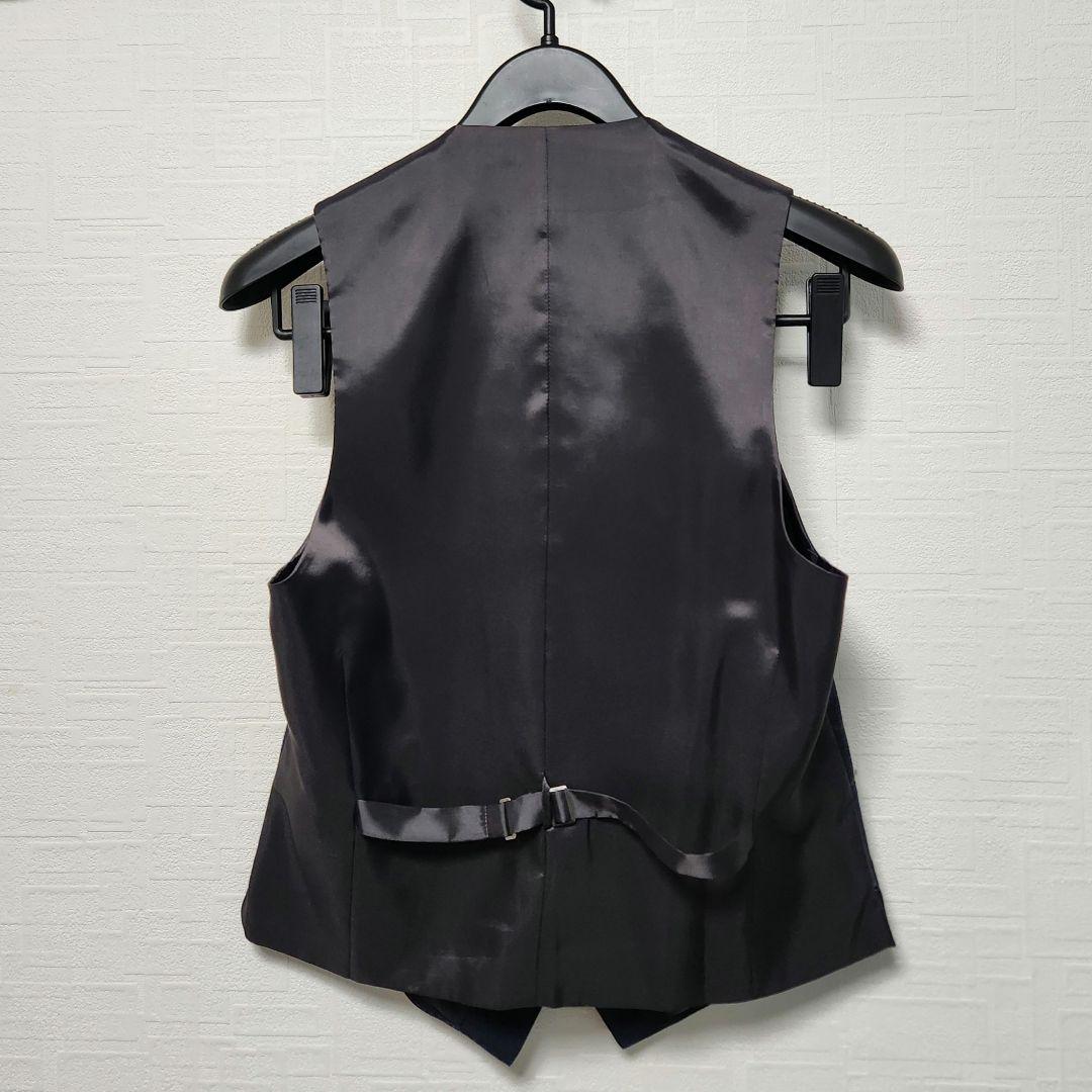 オリヒカ　メンズスーツ　スリーピース　セットアップ　濃紺ブルー　チェック　細身