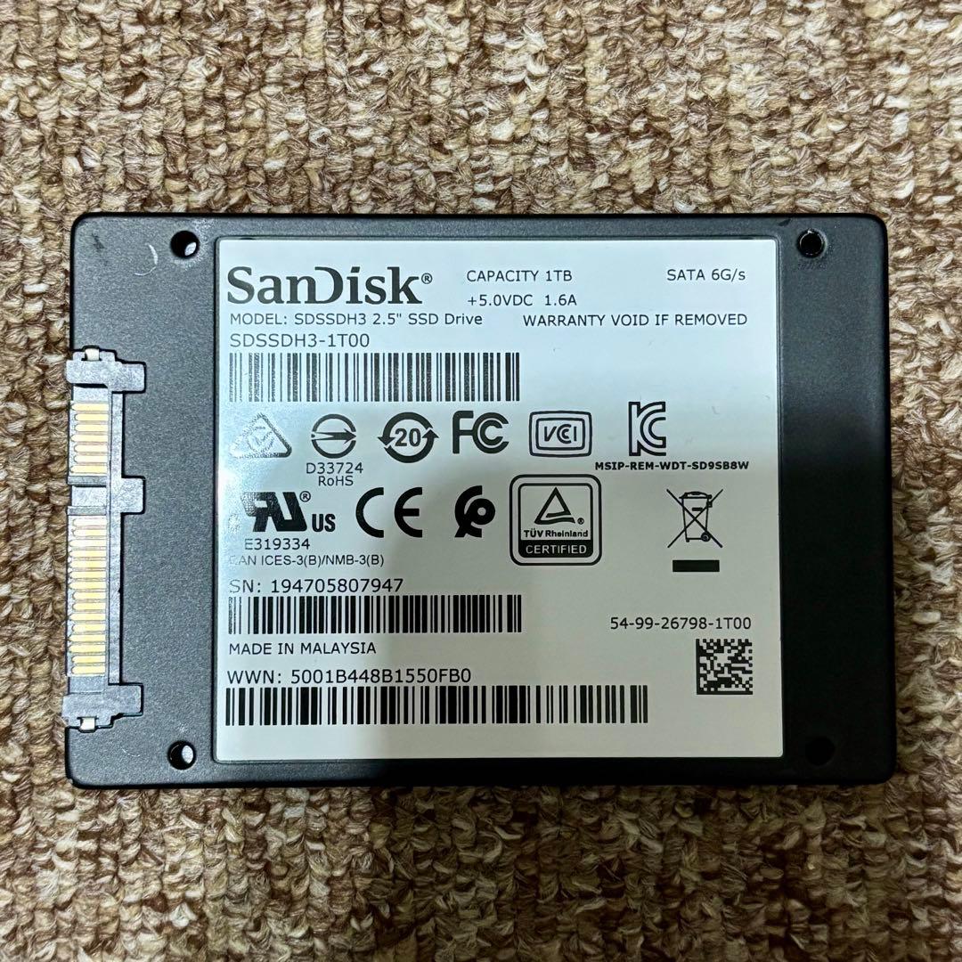 SanDisk Ultra 3D SSD 1TB 2.5インチ