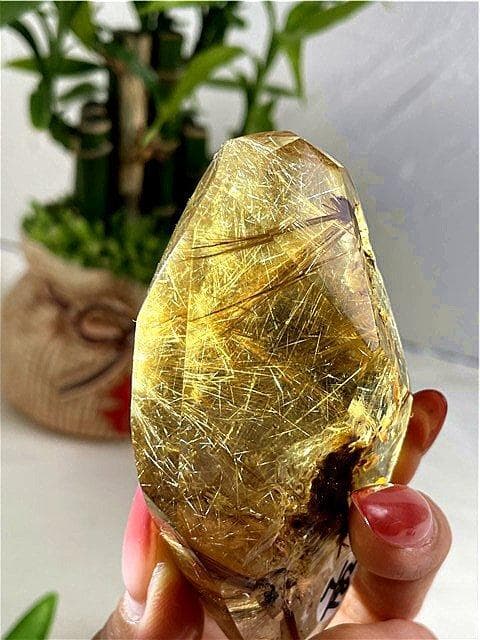 AAA級天然ゴールドルチルクォーツ原石YT7P3/360P05D