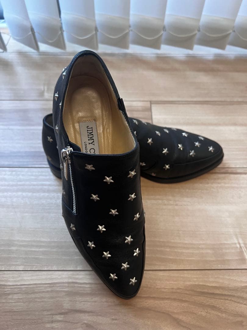 美品JIMMY CHOOジミーチュウ◼️スタースタッズ ローファー