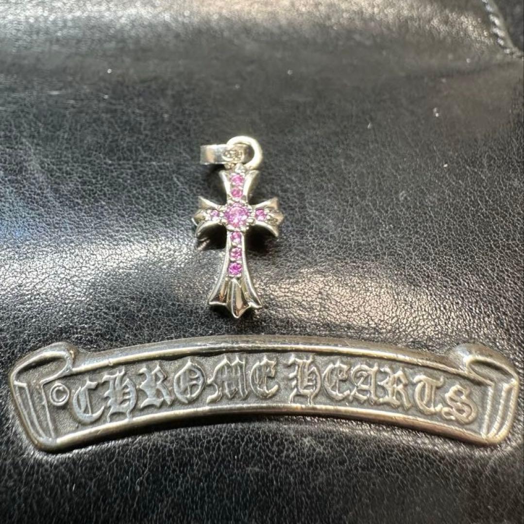 本物　Chrome Hearts クロムハーツ　ベビーファット　ピンクサファイア