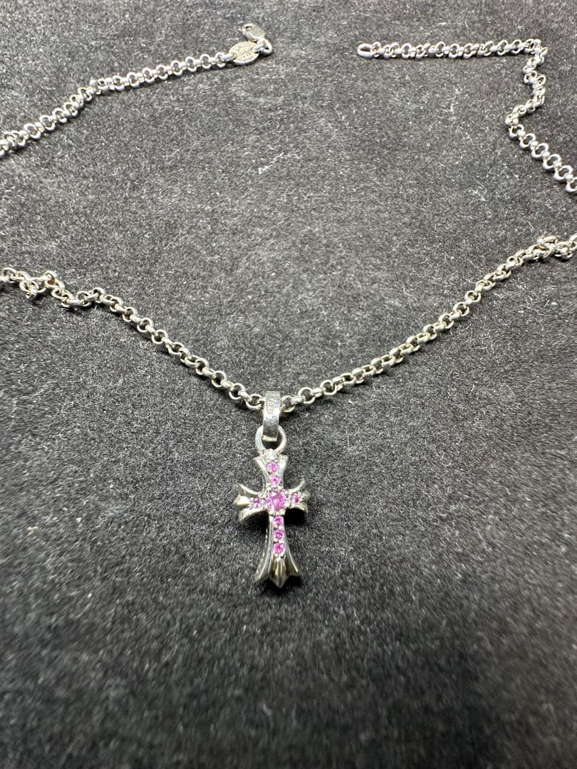 本物　Chrome Hearts クロムハーツ　ベビーファット　ピンクサファイア