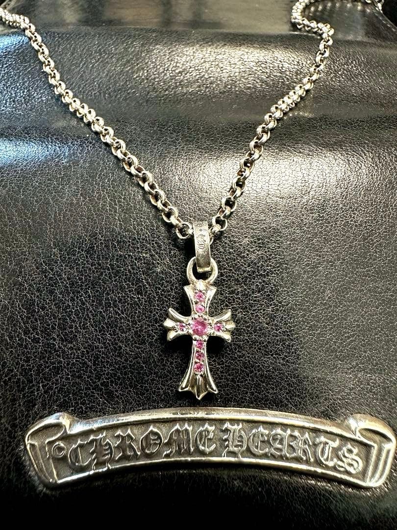 本物　Chrome Hearts クロムハーツ　ベビーファット　ピンクサファイア