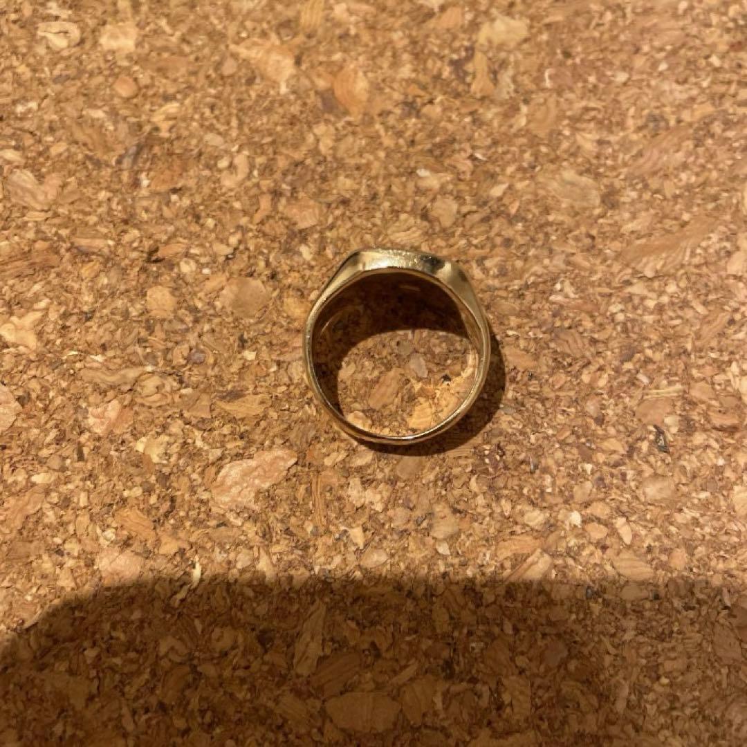 美品！ フルオーダー！手彫り K18 リング 印台 シグネット